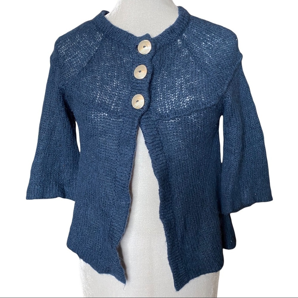 Wooden Ships Cropped Sweater Shrug. Size S/M
